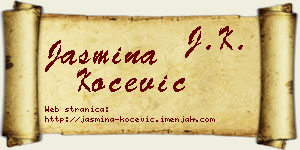 Jasmina Kočević vizit kartica